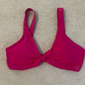 CALIA by Carrie Underwood Fuchsia Knot Bikini Top